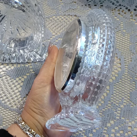 Lead Crystal Clock Set - Picture 4 of 16